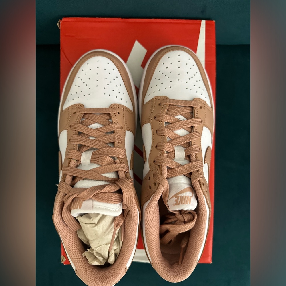 NWT Nike Dunk Low White and Rose Whisper Sneakers